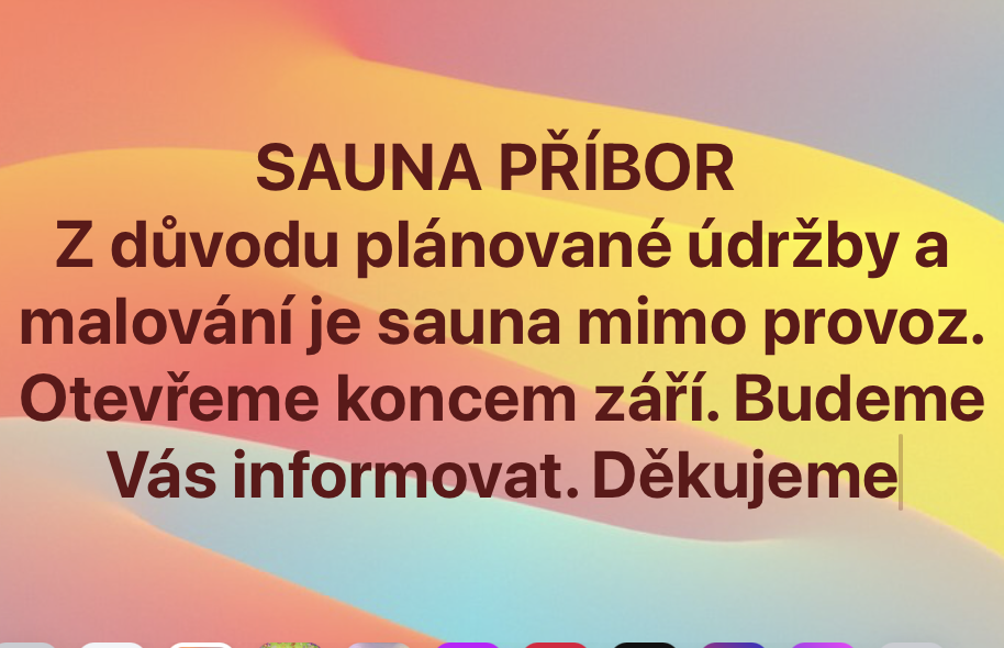 SAUNA Příbor 2025