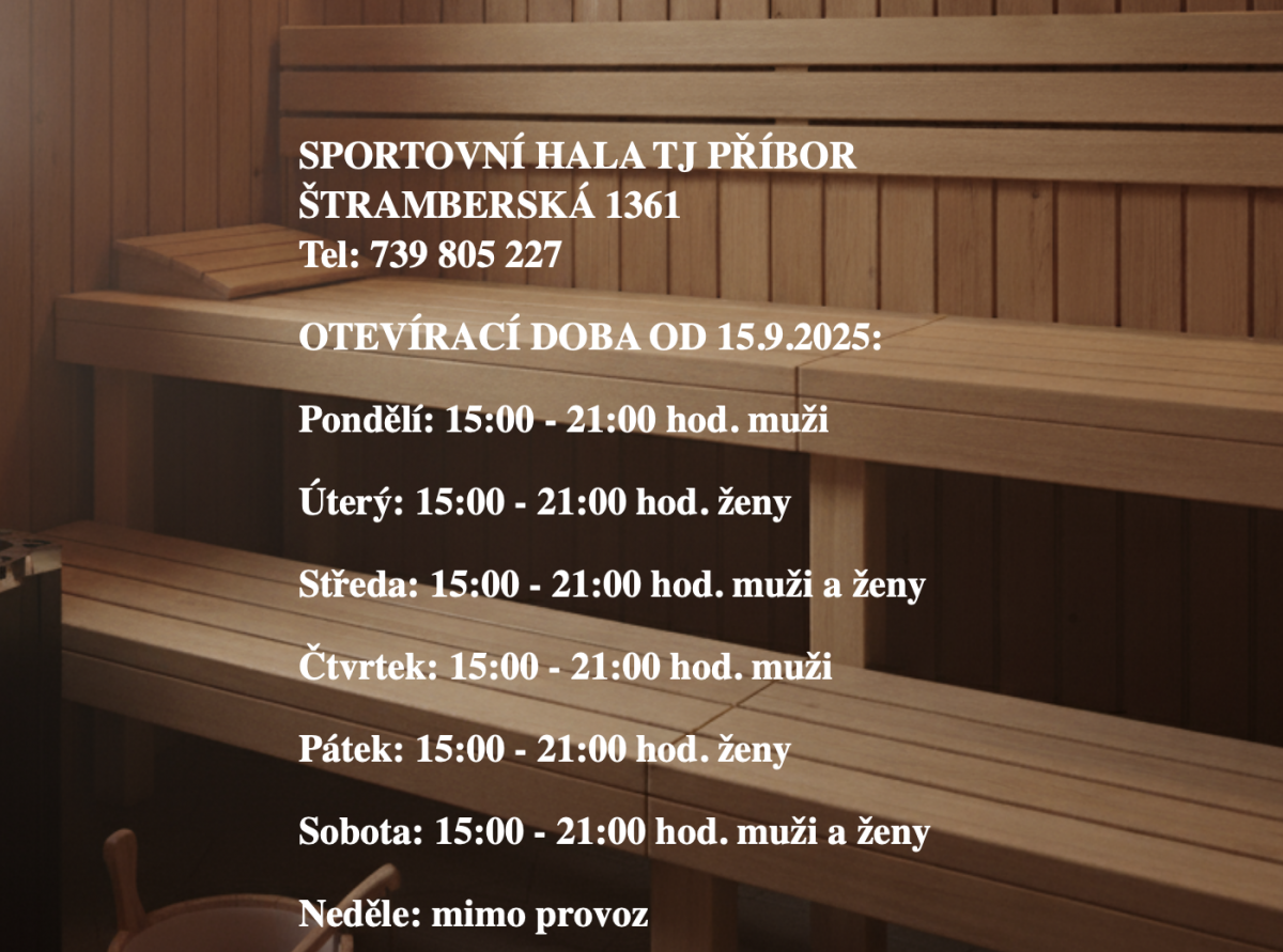SAUNA PŘÍBOR DOBA