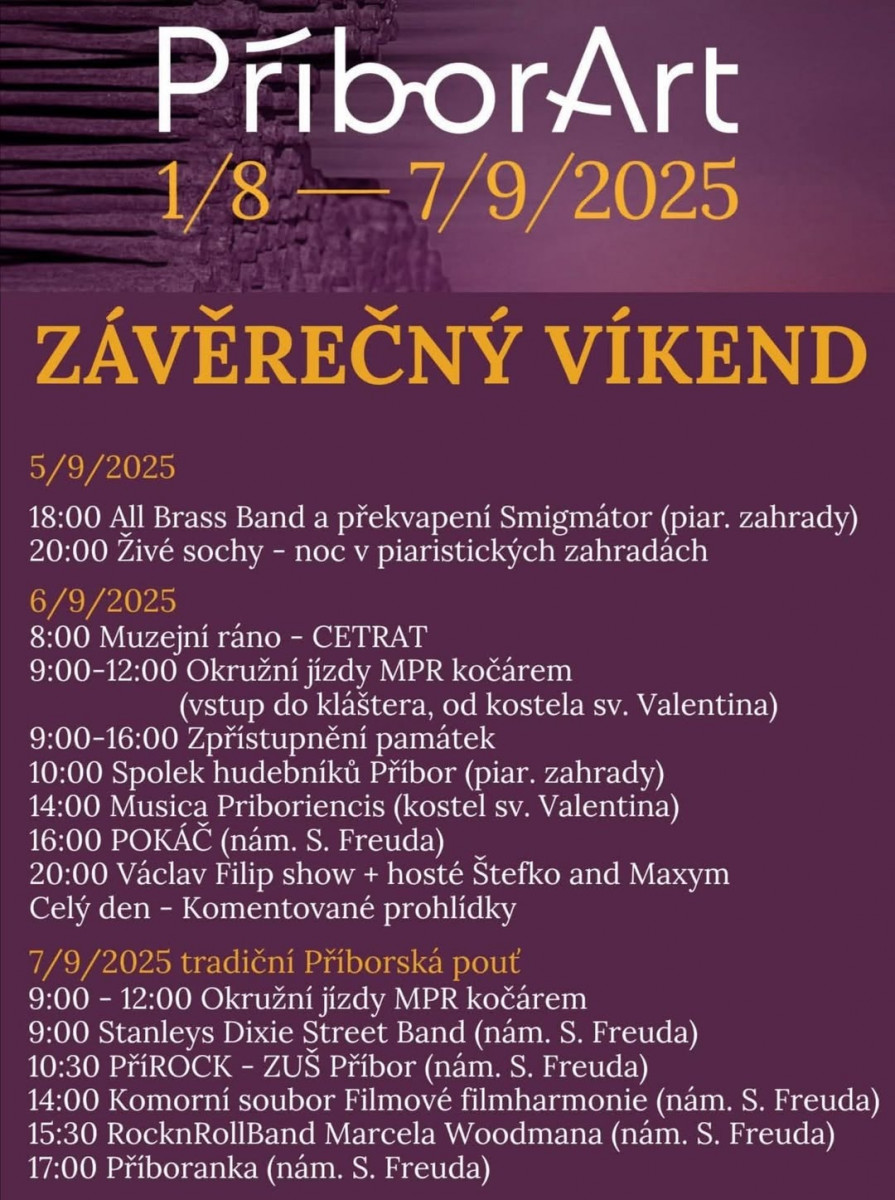 Příborská pouť program 2025