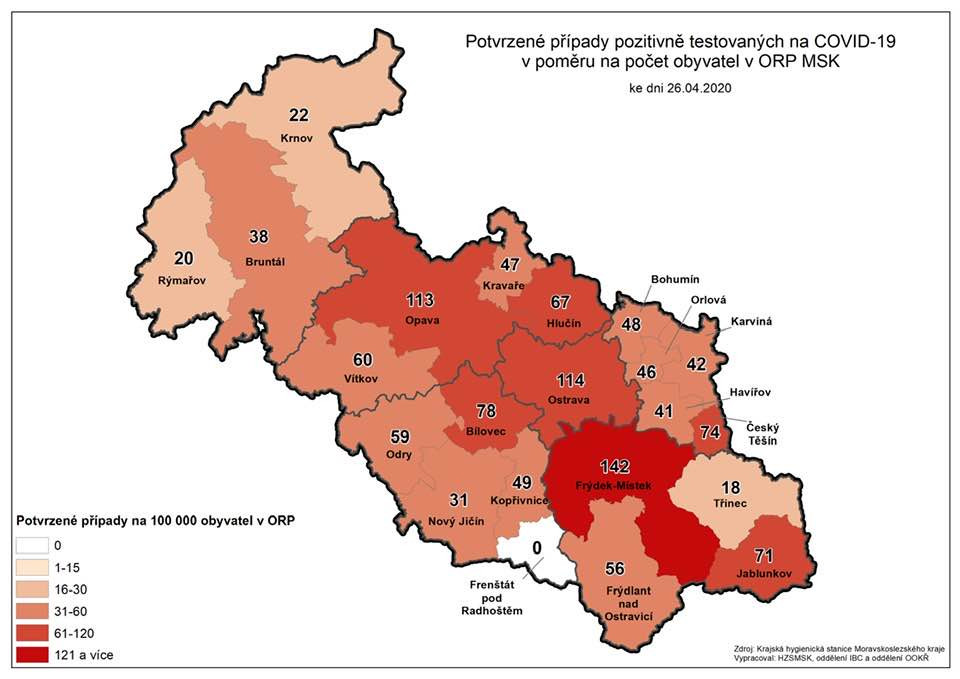 Potvrzené případy COVID – 19 v MSK k 26.4.2020 počet testovaných na COVID - 19.jpg