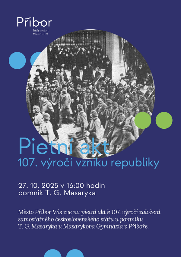 Příbor si připomene 107. výročí vzniku samostatného Československa