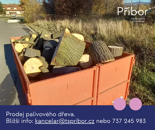 Technické služby Příbor nabízejí palivové dřevo!