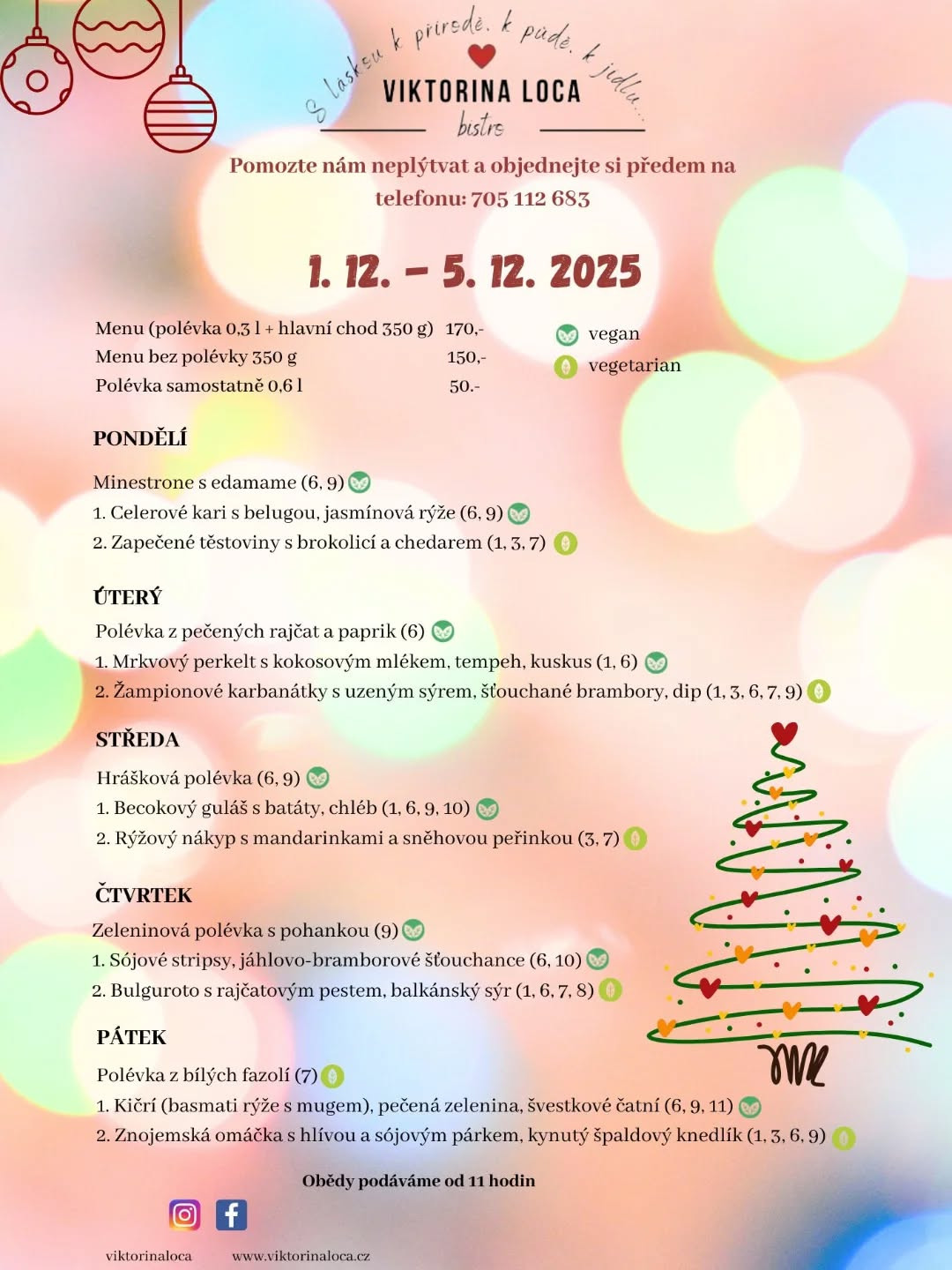 Denní menu na týden od 1.-7. prosince 2025 Příbor